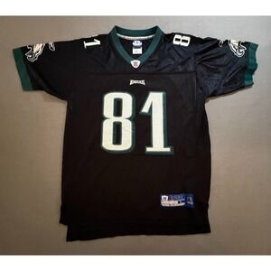 Philadelphia Eagles Owens #81‎ Reebok Jersey Boys Large Black Short Sleeve.